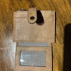 Jen & Co. Tan Key & Card Holder